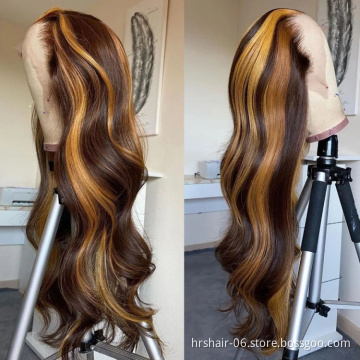 Wholesale Price Raw Virgin Unprocessed High Density Piano Color Human Hair Lace Wigs With Clips